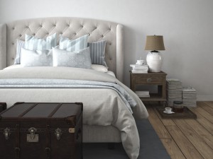 3d rendering. a luxury modern style bedroom.